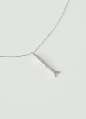 Alba Silver Fish Pendant Necklace