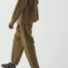 Alfie Garment Dyed Herringbone Pants