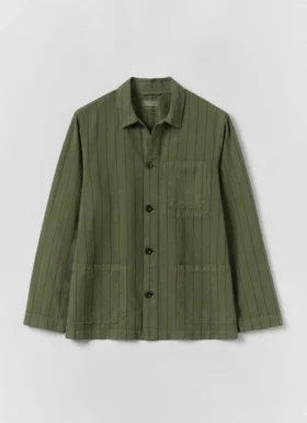 Arlo Overdyed Stripe Cotton Linen Jacket