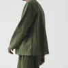 Arlo Overdyed Stripe Cotton Linen Jacket