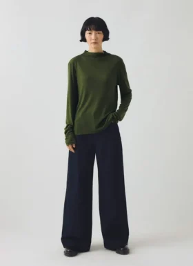 Aster High Neck Wool Lyocell Tee