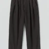 Bill Cotton Canvas Wide Leg Pants