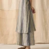 Bolster Stripe Linen Shift Dress