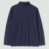 Brushed Cotton High Neck Lounge Top