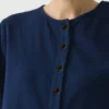 Button Through Cotton Jersey Tee