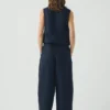 Cotton Linen Canvas Waistcoat Top