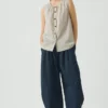 Carys Micro Houndstooth Wide Leg Pants