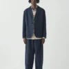 Running Stitch Cotton Linen Blazer