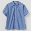 Cecily Gathered Cotton Shirt