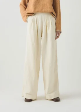 Corinne Cotton Linen Wide Leg Pants