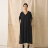 Cotton Jersey V Neck Dress