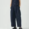 Cotton Linen Canvas Waistcoat Top