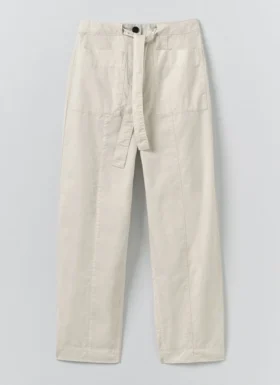 Cotton Twill Belted Pants