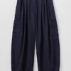 Cotton Twill Wide Leg Pants
