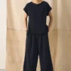 Crinkle Cotton Gauze Top