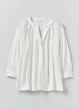 Crockery Edge Cotton Poplin Top