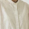 Embroidered Cotton Voile Shirt