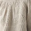Fan Stitch Wool Cotton Sweater