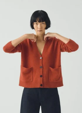 Ffion Wool Cashmere Boxy Cardigan