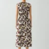 Fig Print Cotton Poplin Dress