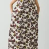 Fig Print Cotton Poplin Dress