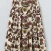 Fig Print Cotton Poplin Skirt