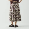Fig Print Cotton Poplin Skirt