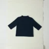 Fine Wool Cashmere Half Sleeve Sweater
