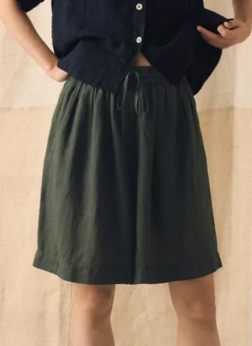 Garment Dyed Lightweight Linen Shorts