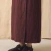Garment Dyed Linen Apron Skirt