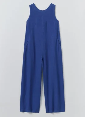Garment Dyed Linen Scoop Back Jumpsuit