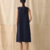 Garment Dyed Linen Shift Dress
