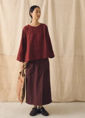 Garment Dyed Linen Top