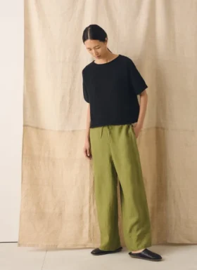 garment dyed linen wide leg pants 2 280x385 - Garment Dyed Linen Wide Leg Pants