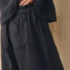 Garment Dyed Linen Wide Leg Pants