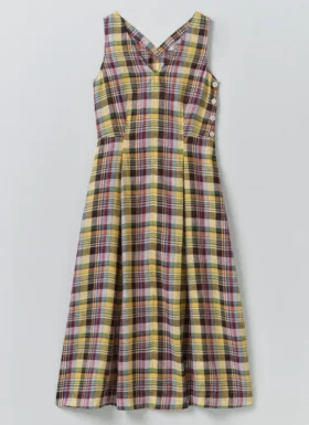Gelato Check Linen Dress