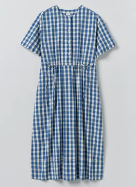 Gingham Check Cotton Dress