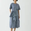 Gingham Check Cotton Dress