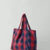 Gingham Check Linen Bag