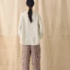 Gingham Linen Cotton Patch Pocket Pants
