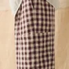 Gingham Linen Cotton Patch Pocket Pants