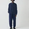 Grandad Collar Half Placket Denim Shirt
