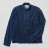 Grandad Collar Half Placket Denim Shirt
