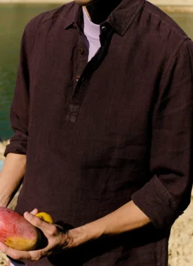 Half Placket Linen Shirt