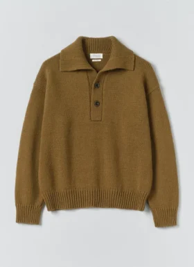 Half Placket Wool Pullover