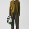 Half Placket Wool Pullover