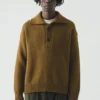 Half Placket Wool Pullover