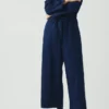 Indigo Cotton Twill Jumpsuit