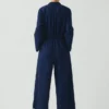 Indigo Cotton Twill Jumpsuit