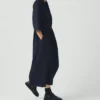 Indigo Cotton Twill Shirt Dress